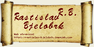 Rastislav Bjelobrk vizit kartica